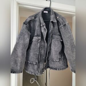 Womems Black Denim Jacket